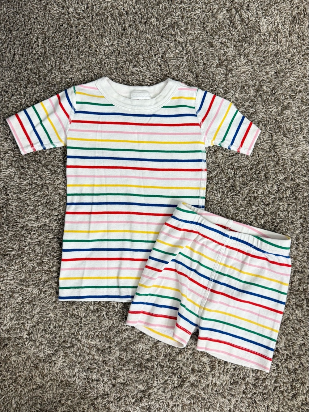 Hanna Andersson Short John Pajamas In Organic Cotton Kids 100 CM US 4 Stripes